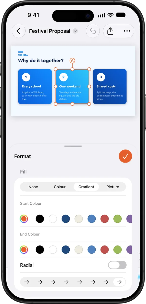 Dazzle shape formatting