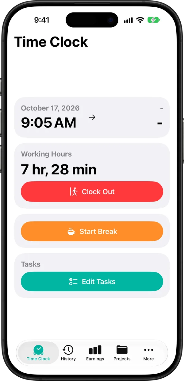 Timesheet time clock